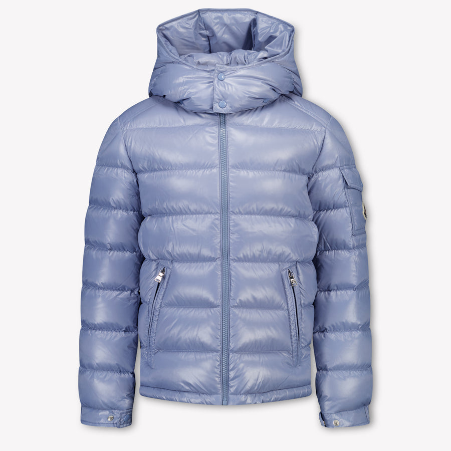 Moncler New Maya Boys Winter Jacket in Light Blue