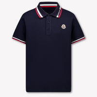 Moncler Kids Boys Polo In Navy