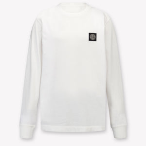 Stone Island Kids Boys T-Shirt In White