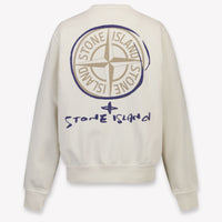 Stone Island Kids Boys Sweater In OffWhite