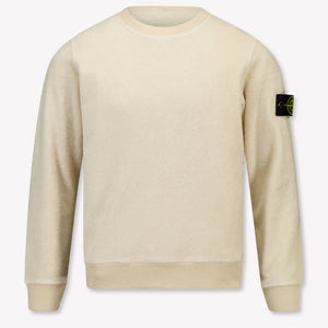 Stone Island Kids Boys Sweater In OffWhite
