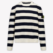 Stone Island Kids Boys Sweater In Navy