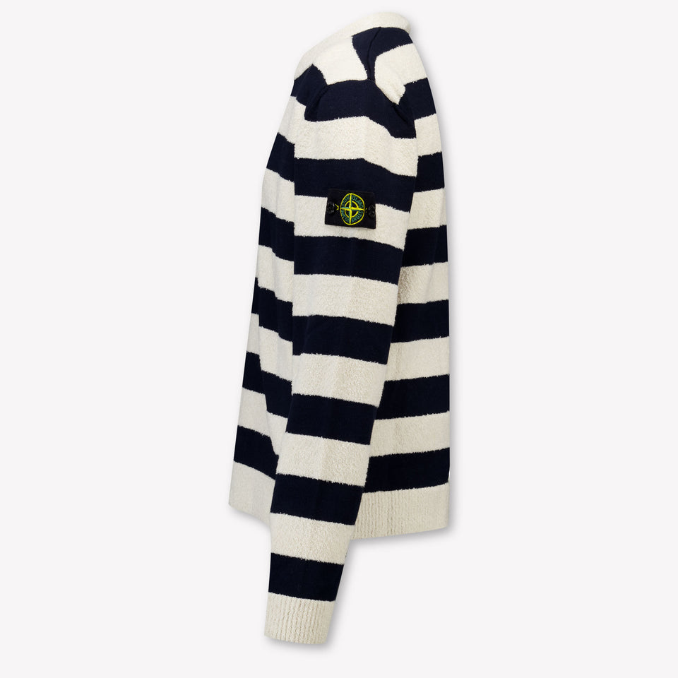 Stone Island Kids Boys Sweater In Navy