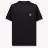 Stone Island Kinder Jongens T-Shirt In Zwart