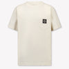 Stone Island Kinder Jongens T-Shirt In Off White