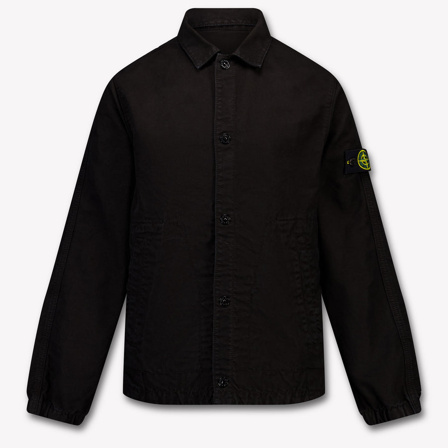 Stone Island Kids Boys Summer jacket In Black