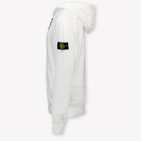 Stone Island Kids Boys Cardigan In White