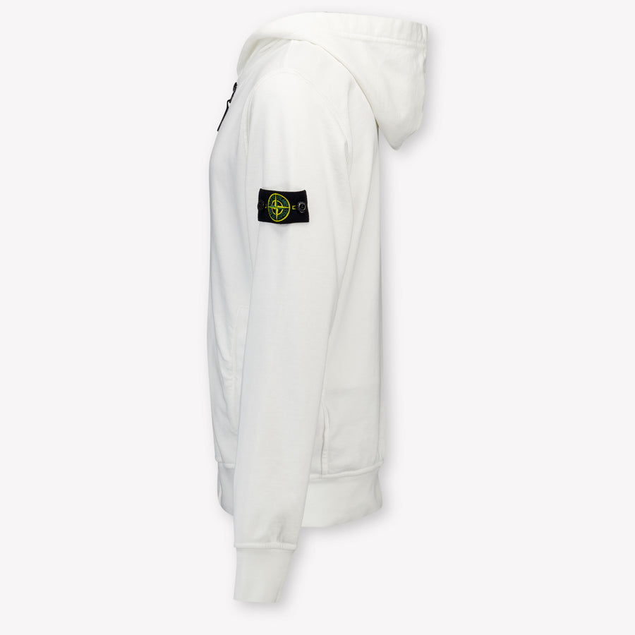 Stone Island Kids Boys Cardigan In White
