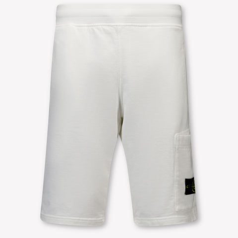 Stone Island Kinder Jongens Shorts In Wit