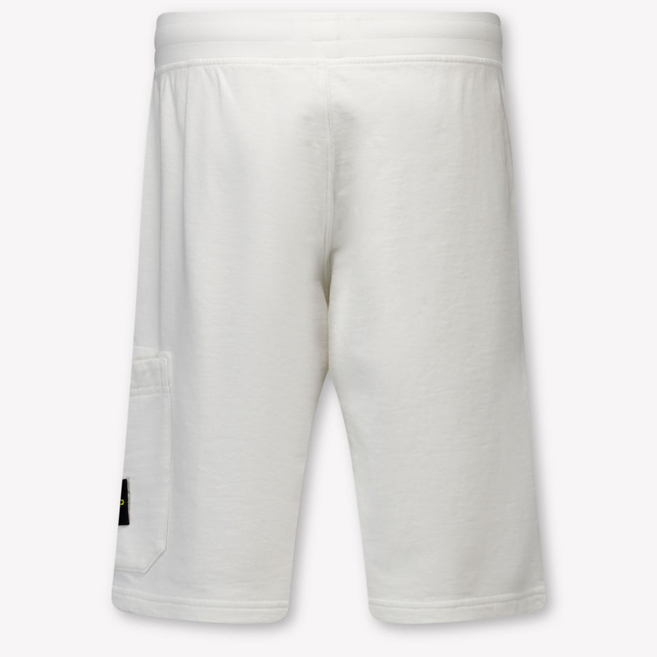 Stone Island Kids Boys Shorts In White