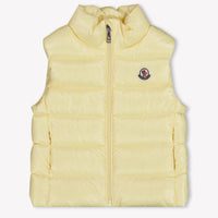 Moncler Ghany Baby Girls Bodywarmer In Yellow