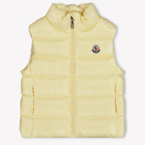 Moncler Ghany Baby Girls Bodywarmer In Yellow