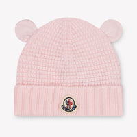 Moncler Baby Unisex Hat In Light Pink