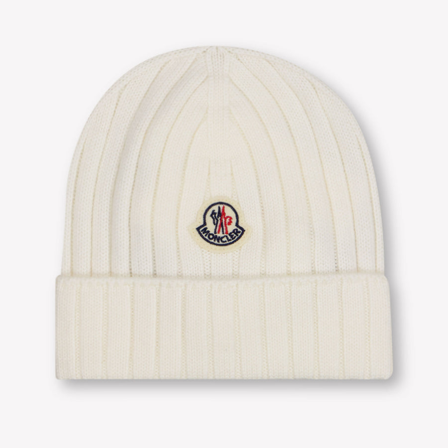 Moncler Baby Unisex Muts In Off White