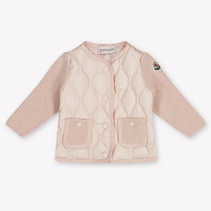 Moncler Baby Girls Cardigan In Light Pink