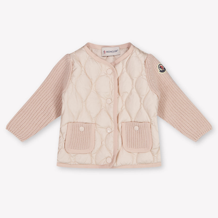Moncler Baby Girls Cardigan In Light Pink