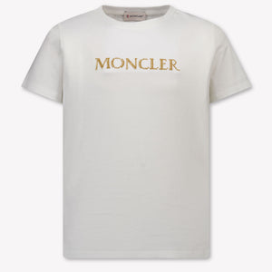 Moncler Kinder Meisjes T-Shirt In Wit