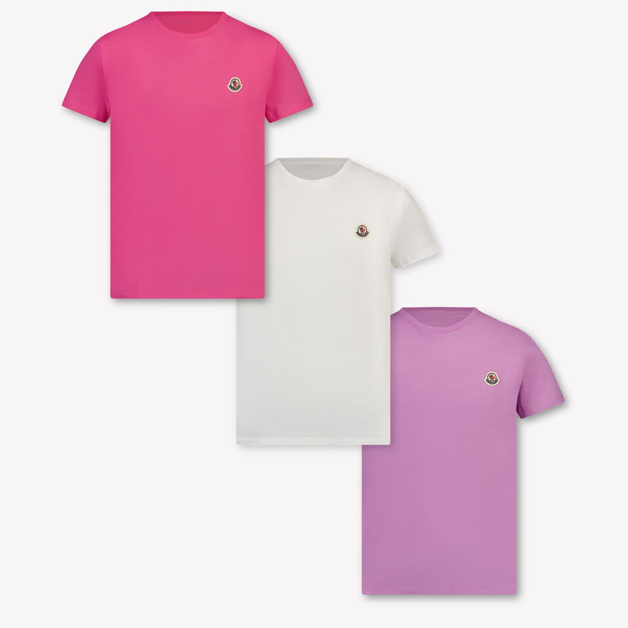 Moncler Girls T-Shirt in Pink