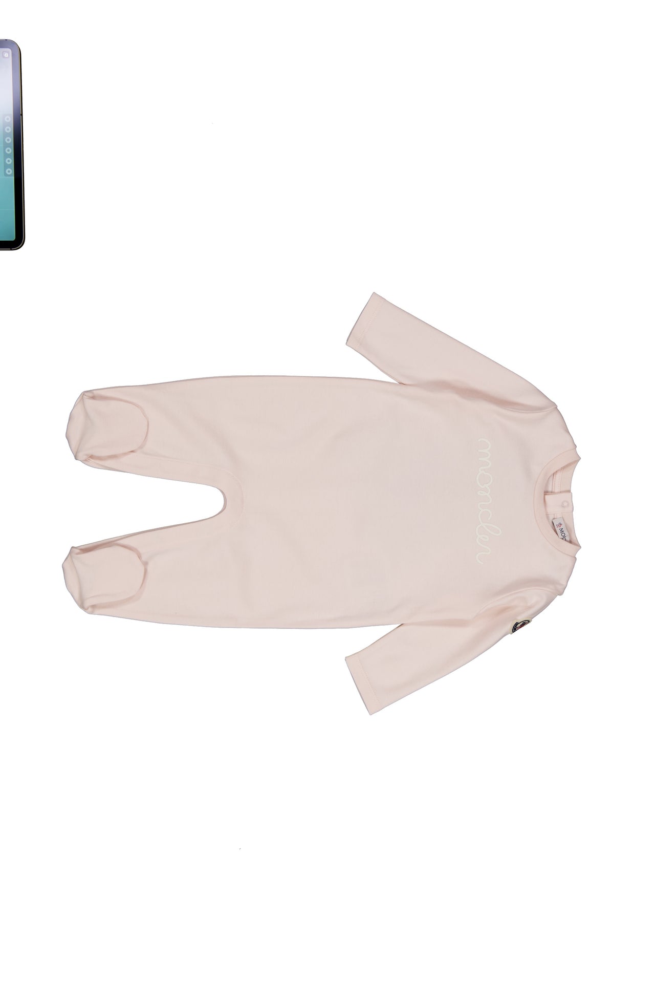 Moncler Baby Unisex Playsuit In Light Pink