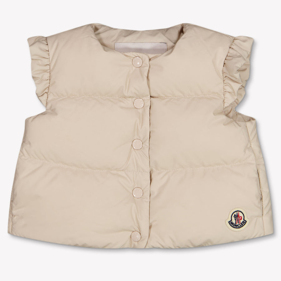 Moncler Olivia Baby Girls Gilet in Light Beige