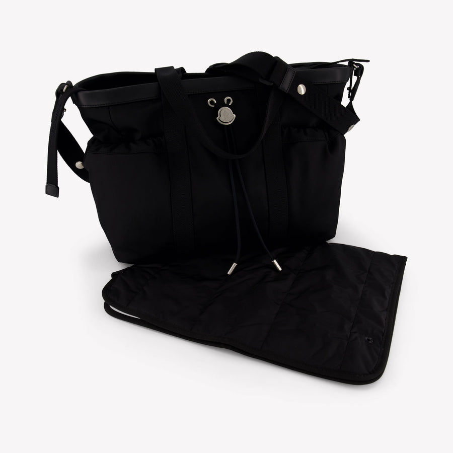 Moncler Baby Unisex Diaper Bag In Black
