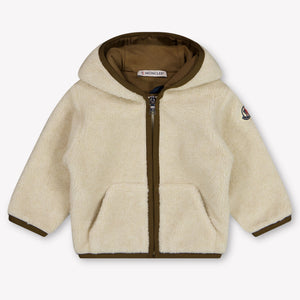 Moncler Baby Boys Cardigan In Light Beige