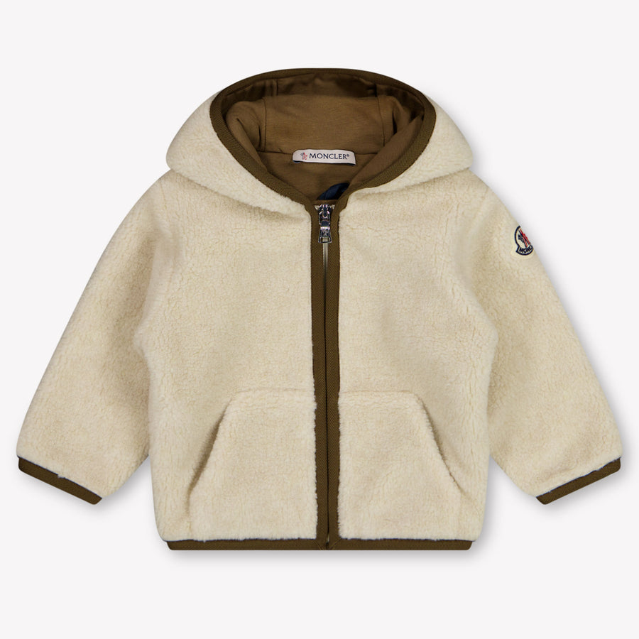 Moncler Baby Boys Cardigan In Light Beige