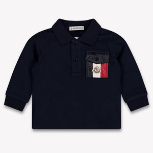 Moncler Baby Boys Polo In Navy