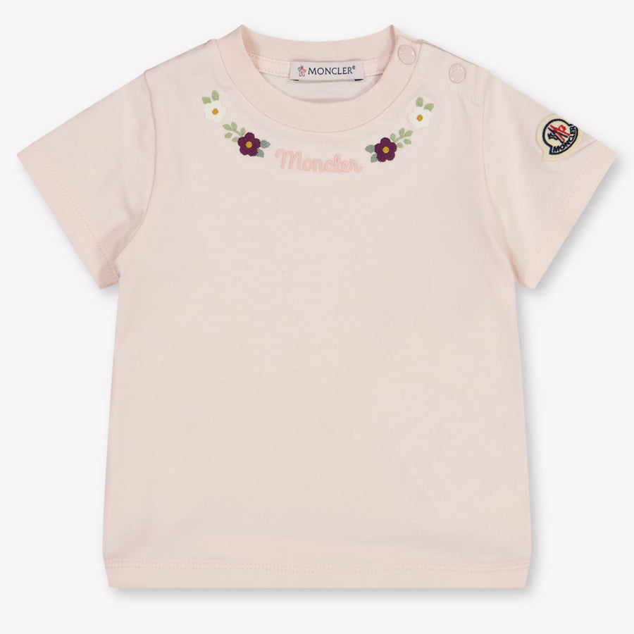 Moncler Baby Meisjes T-Shirt In Licht Roze