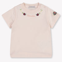 Moncler Baby Meisjes T-Shirt In Licht Roze
