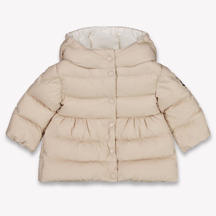 Moncler Charlotte Baby Girls Winter Jacket in Light Beige