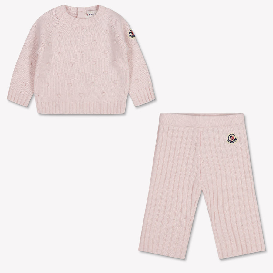 Moncler Baby Girls Set In Light Pink