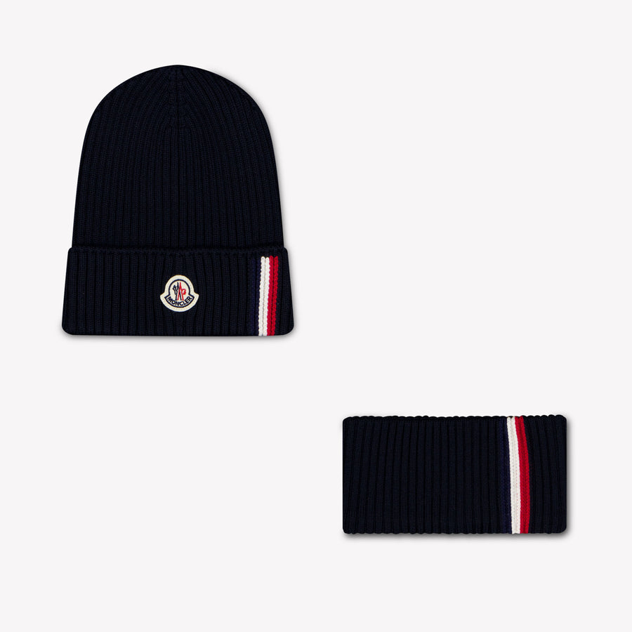 Moncler Kids Boys Hat In Navy
