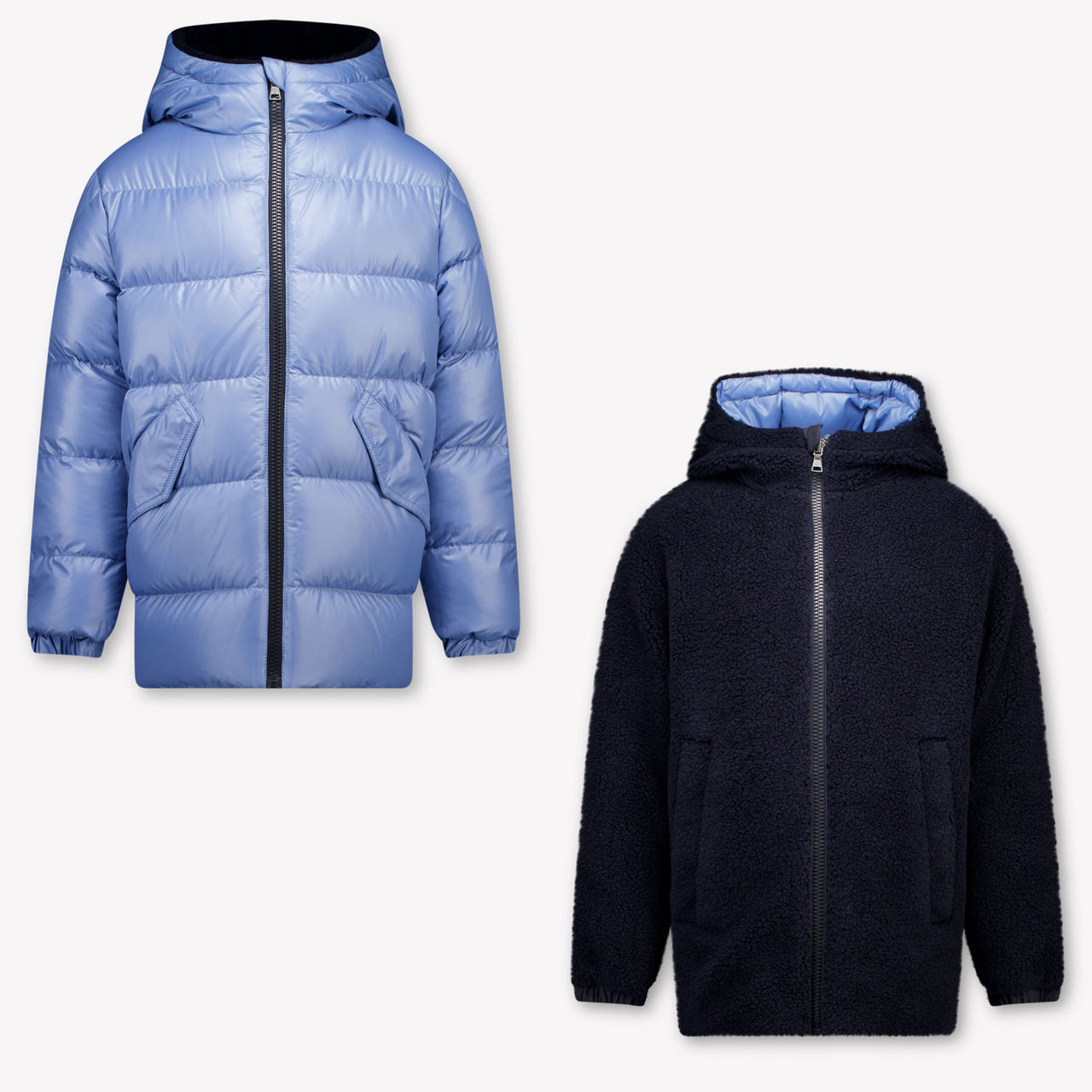 Moncler Varando Kinder Jongens Winterjas In Licht Blauw