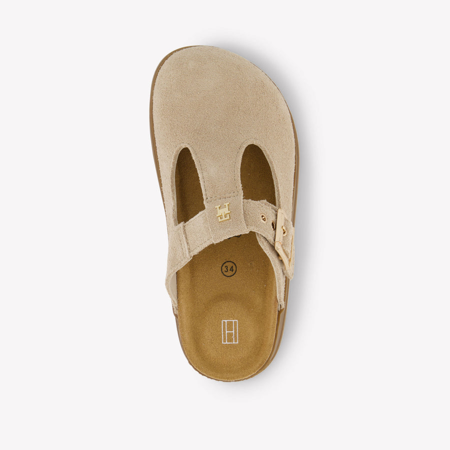 Tommy Hilfiger Meisjes Slippers In Beige