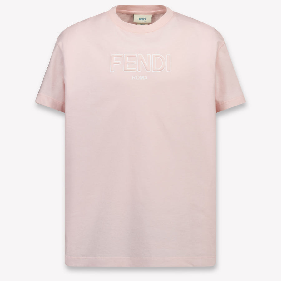 Fendi Kinder Unisex T-Shirt In Roze