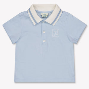 Fendi Baby Boys Polo In Light Blue