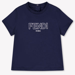 Fendi Baby Boys T-Shirt In Navy