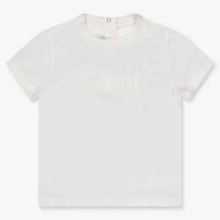 Fendi Baby Jongens T-Shirt In Wit