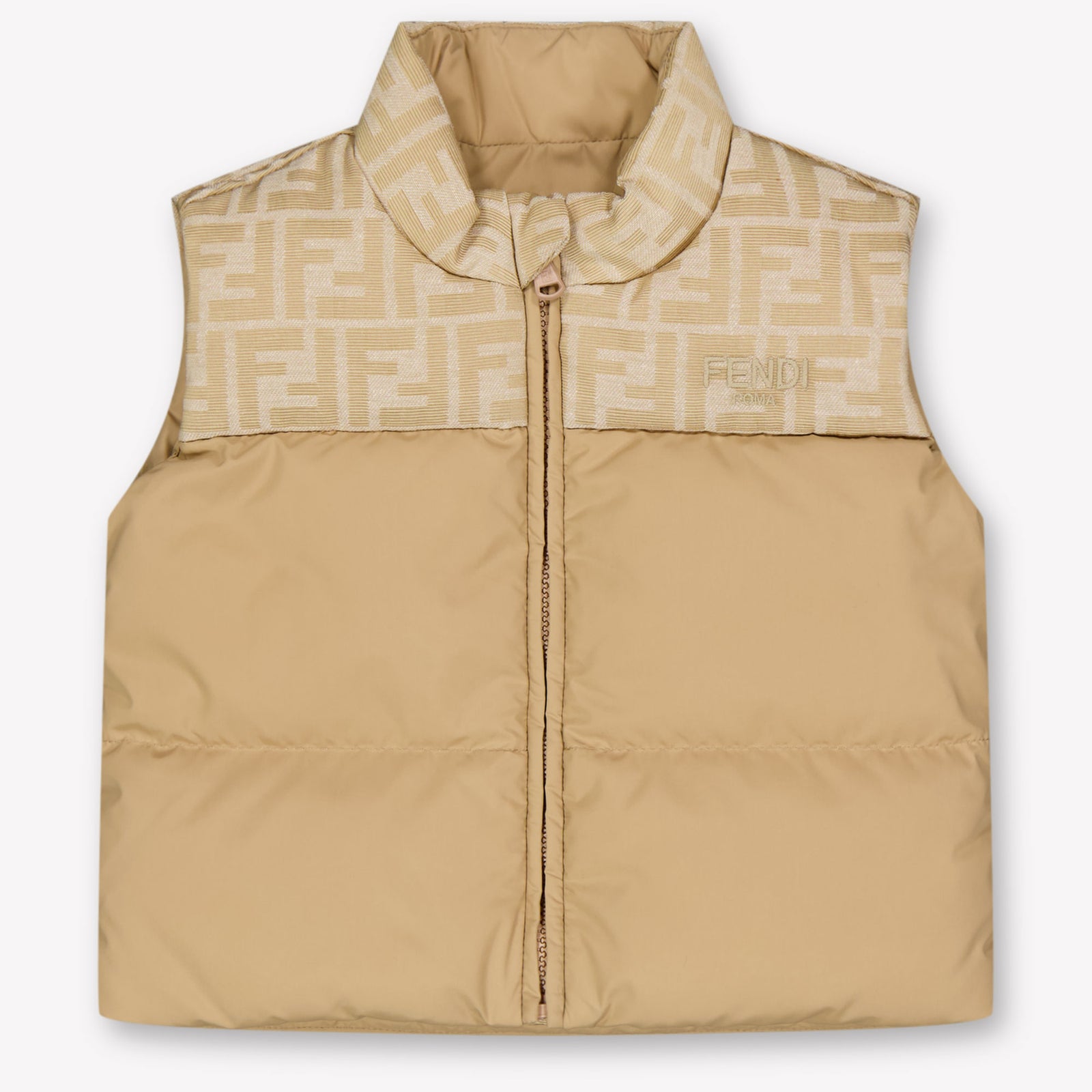 Fendi Baby Jongens Bodywarmer In Beige