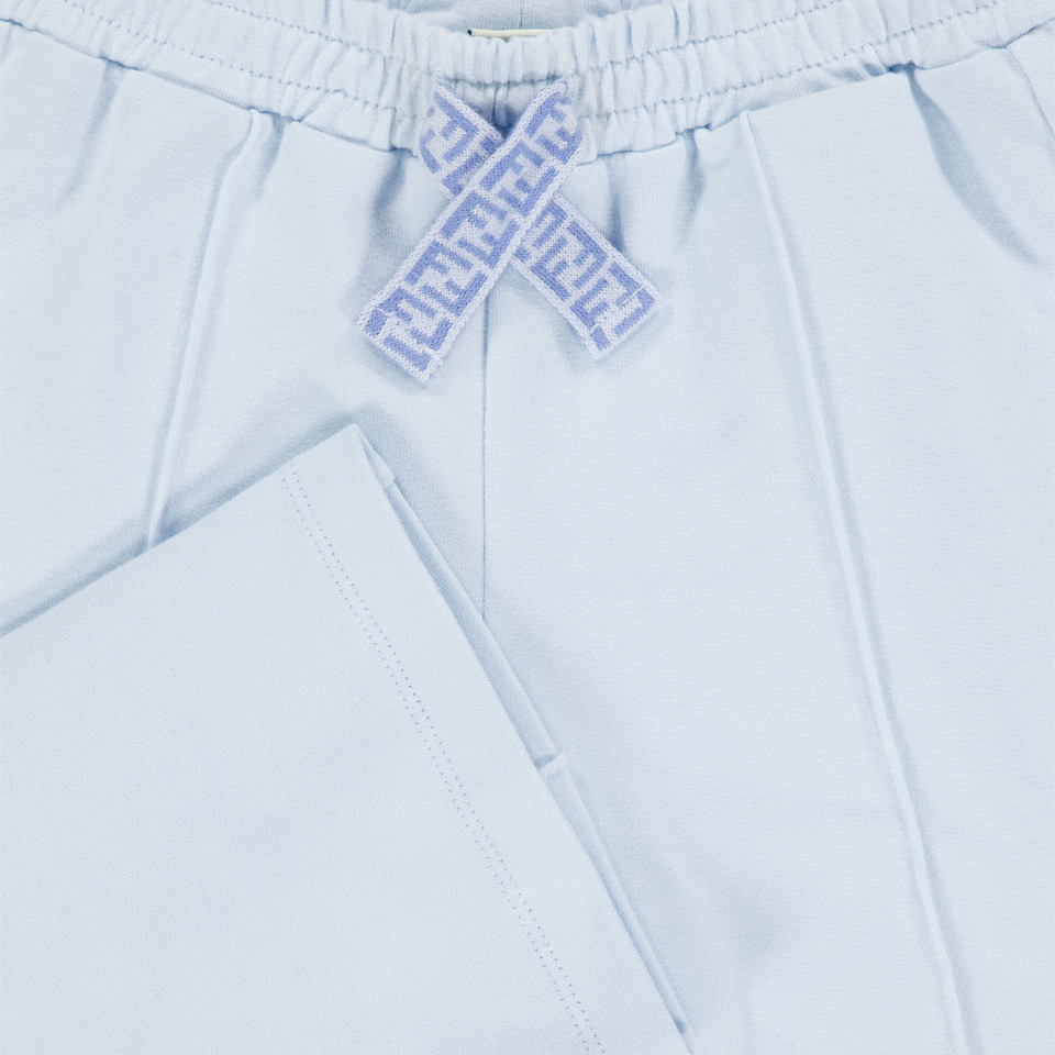 Fendi Baby Unisex Pants In Light Blue