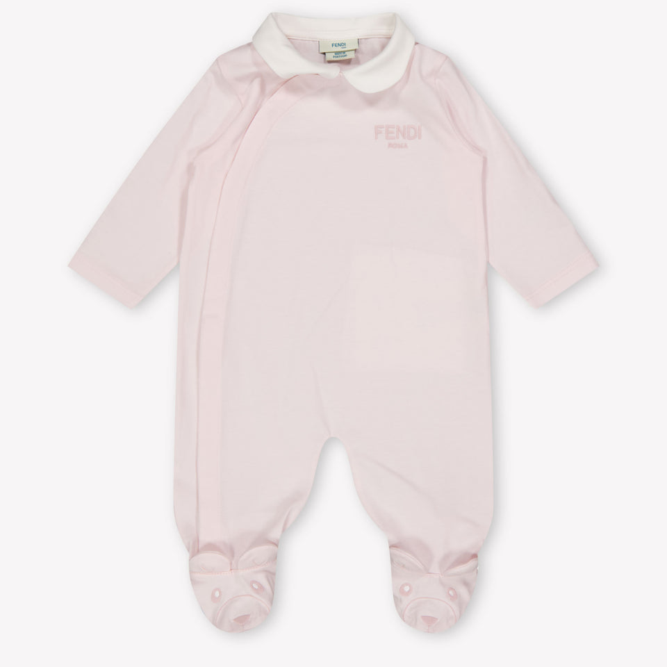 Fendi Baby Unisex Playsuit In Light Pink