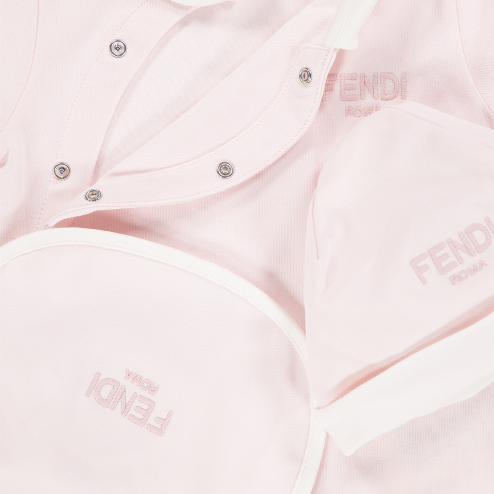 Fendi Baby Unisex Playsuit In Light Pink