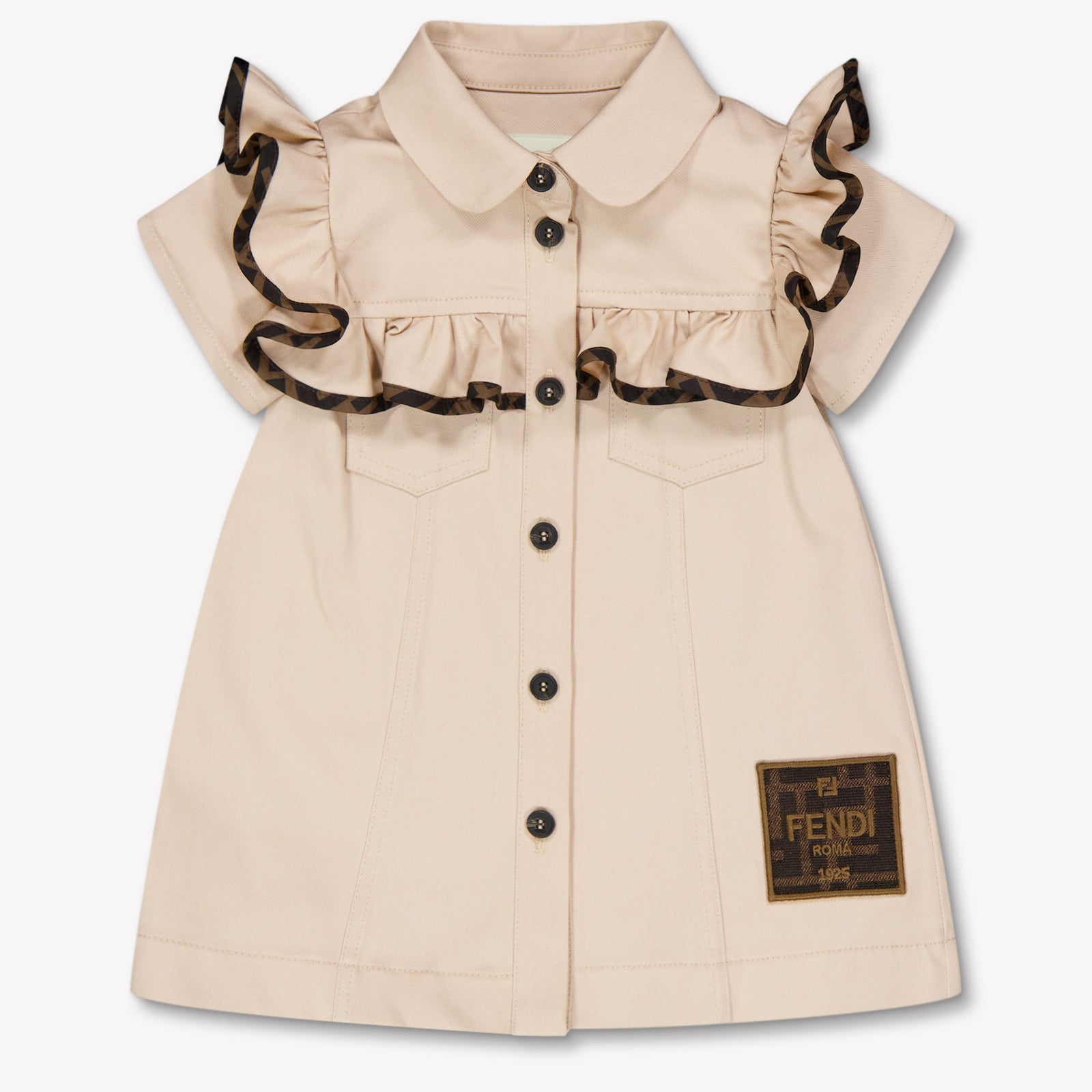 Fendi Baby Meisjes Jurk In Beige