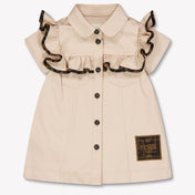 Fendi Baby Girls Dress In Beige