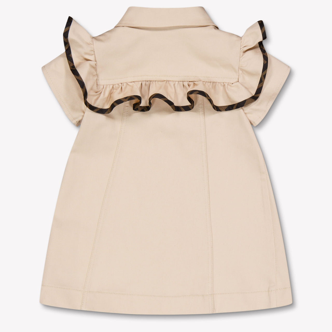 Fendi Baby Girls Dress In Beige