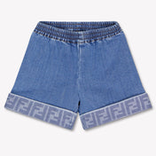 Fendi Baby Unisex Shorts In Jeans