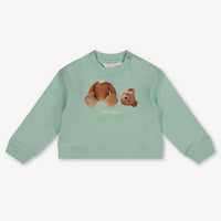 Palm Angels Baby Boys Sweater In Light Green