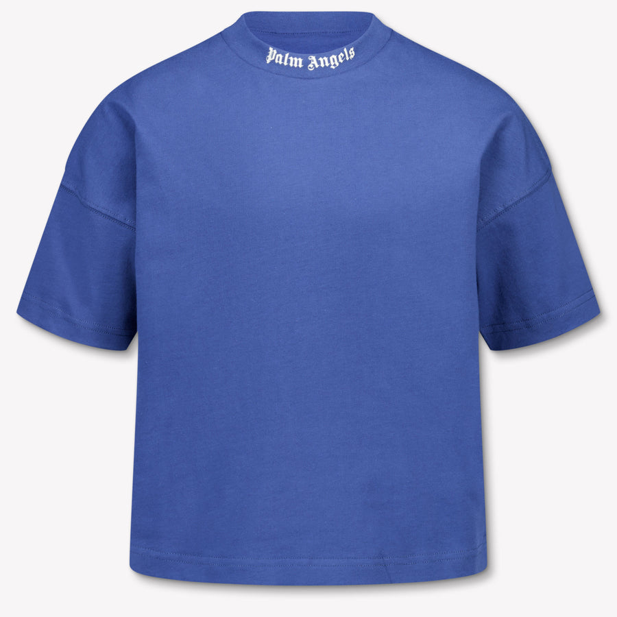 Palm Angels Kids Boys T-Shirt In Blue