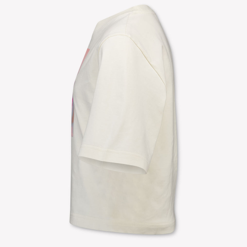 Palm Angels Kids Girls T-Shirt In OffWhite